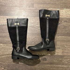 Black tall boots - wide calf